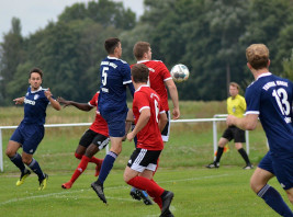 Thomas Pohle (Nr. 5) und seine Turbine-Defensive ließen erneut kaum etwas zu (Foto: B.Mandel)